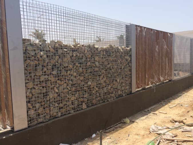 Rock fence view 4